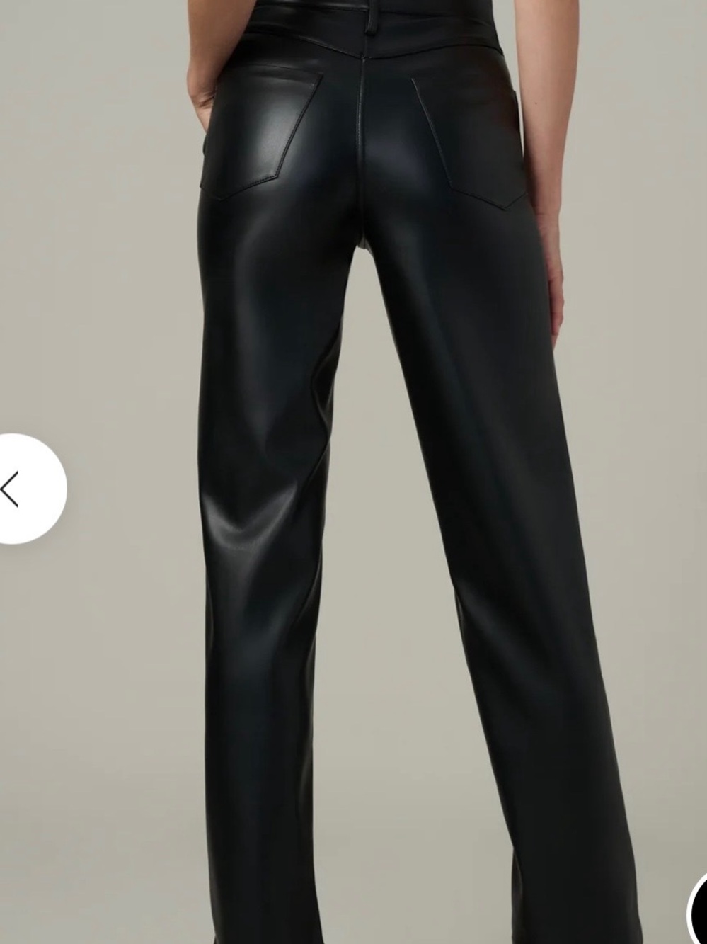 NWT Joe's Jeans Straight-Leg Faux Leather Pants - Black SIZE 28